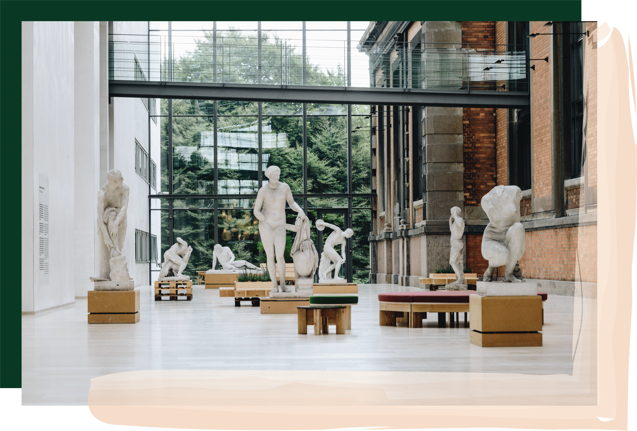 Person sitting in front of stopped car in nature