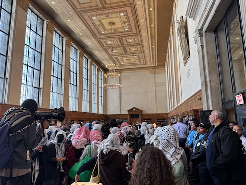 Pro-Palestinian protesters and Public Safety officers clash at ‘Emergency Rally’ in Butler Library