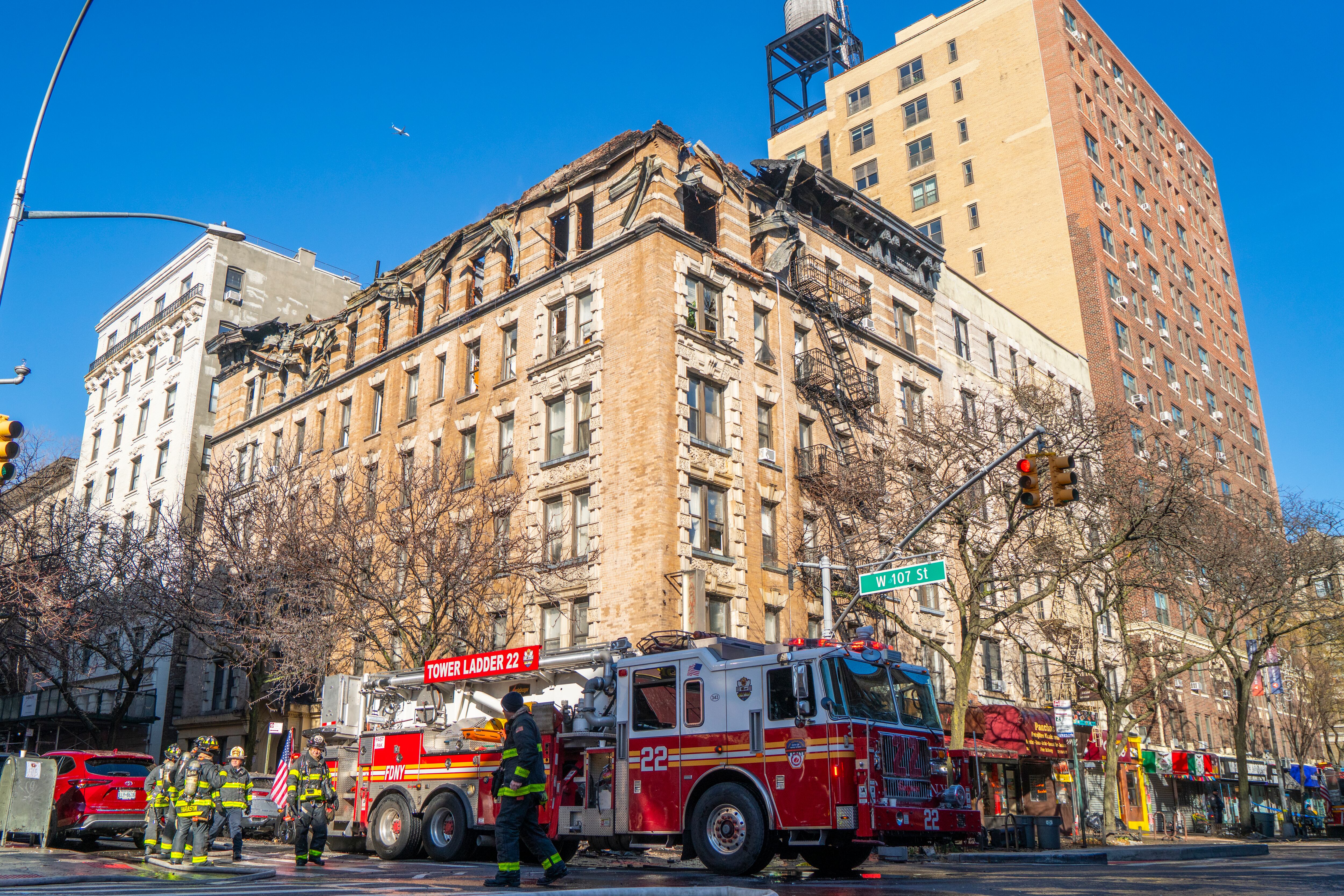 Fire 10177 Fire breaks out at residential building on 107th Street and Amsterdam ...