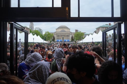 Protesters attempt to leave reading room protest as Public Safety demands identification