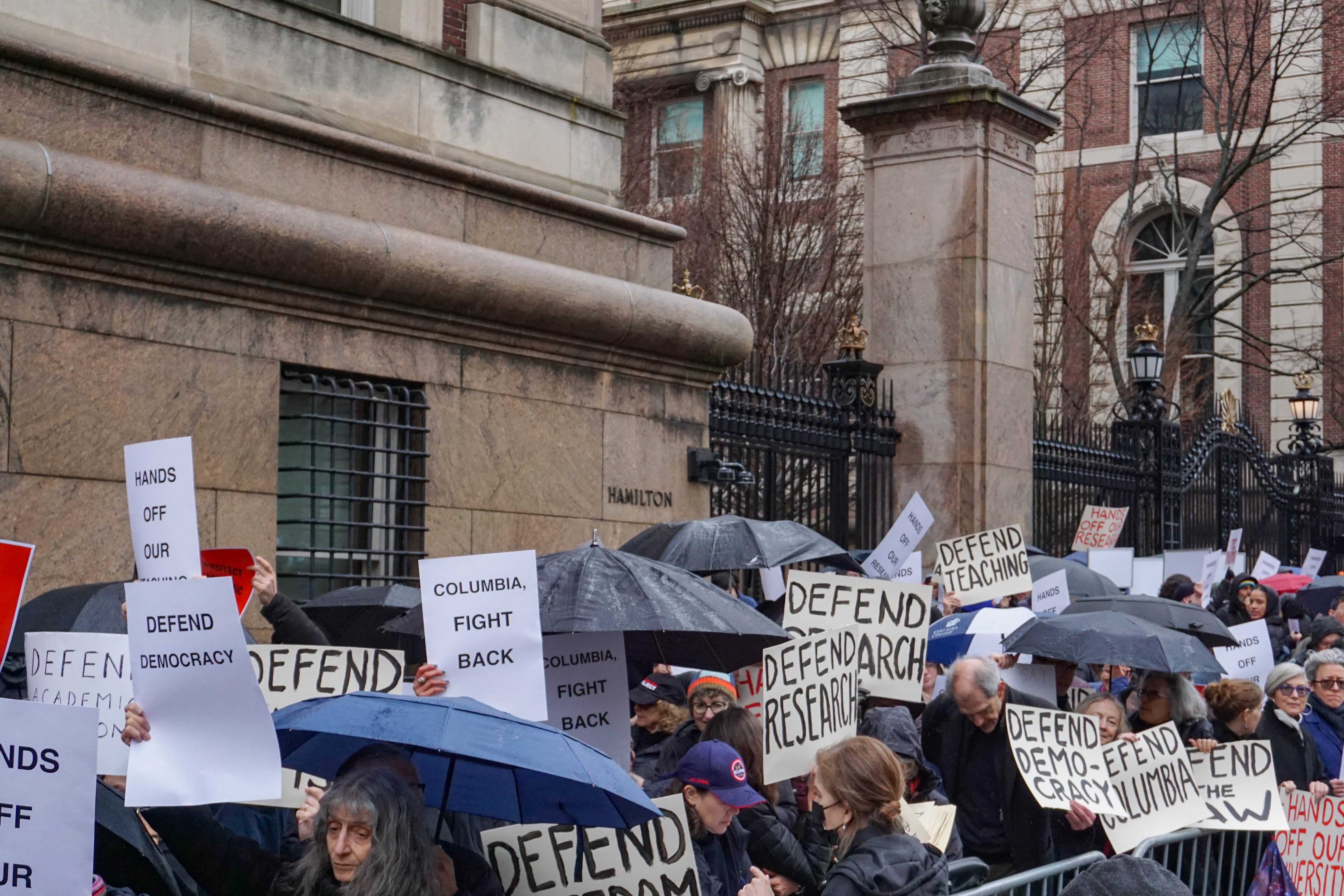 ‘Trump’s cuts kill’: AAUP hosts faculty rally denouncing University compliance with the Trump administration’s demands