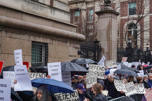 ‘Trump’s cuts kill’: AAUP hosts faculty rally denouncing University compliance with the Trump administration’s demands