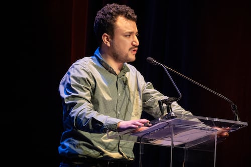 Mahmoud Khalil, SIPA ’24, addresses hundreds at ‘Voices for Gaza’ fundraising event