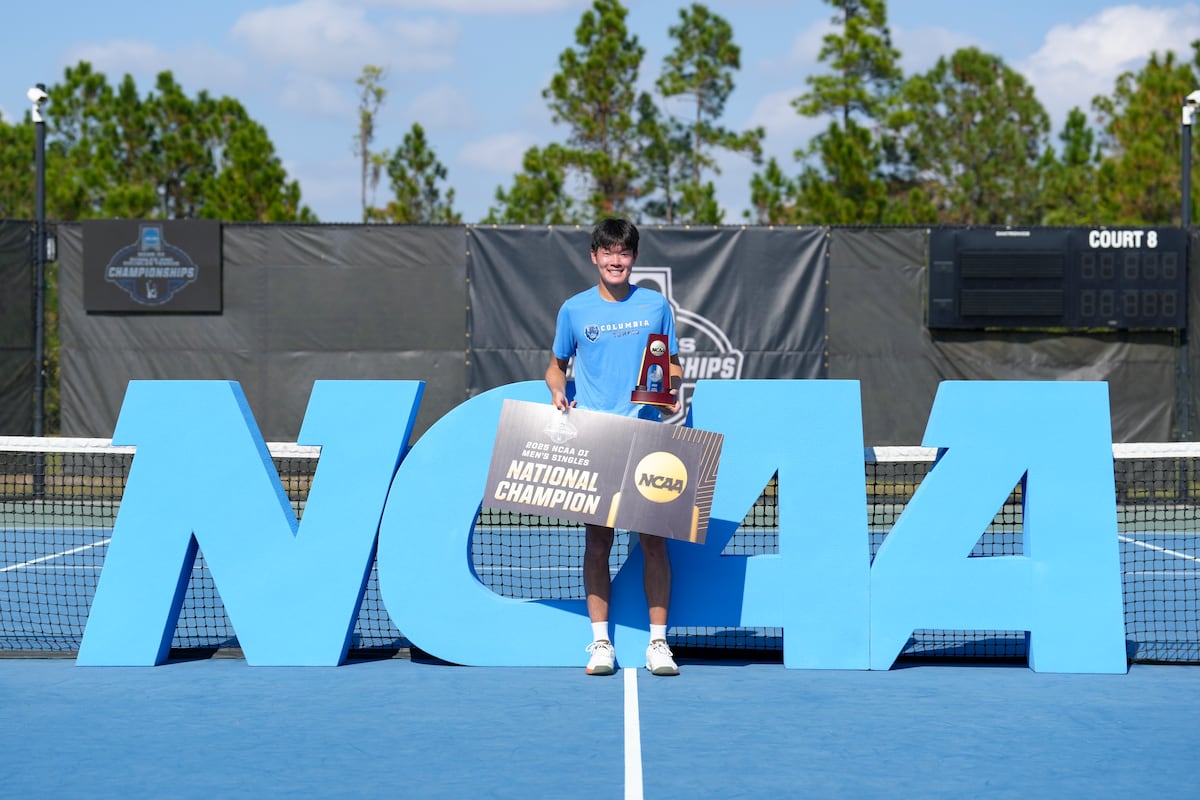 Michael Zheng wins second-straight NCAA singles title, the first