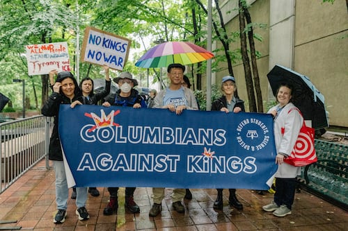Protesters gather at Columbia gates for nationwide ‘No Kings’ protests