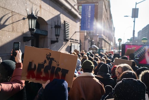 ‘ICE off campus’: Students, faculty, and community members protest against Immigration and Customs Enforcement outside campus gates